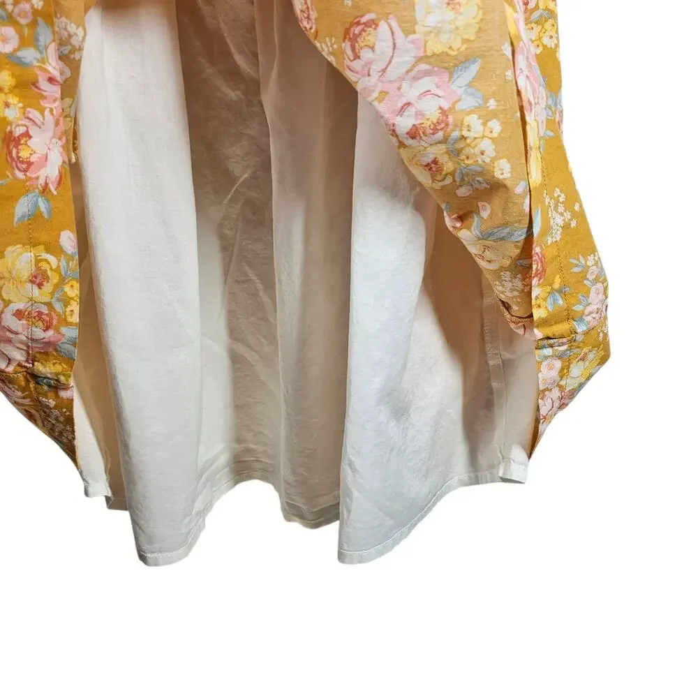 OshKosh B'Gosh Sleeveless Cotton Gold Floral Dress Size 5T